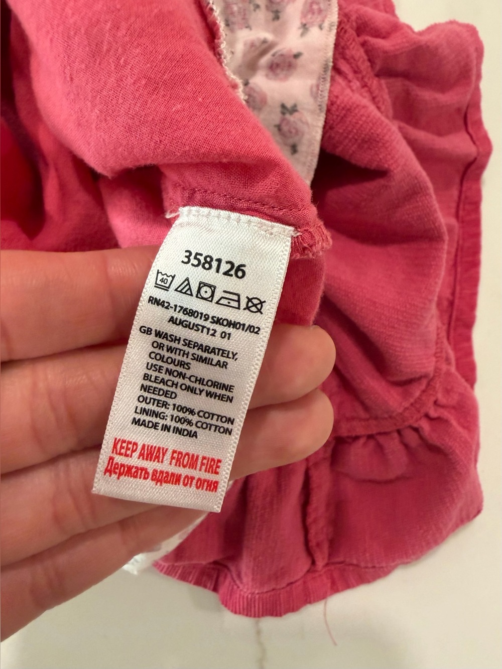 Monsoon Raspberry Pink Long-Sleeve Ruffle Dress - Picture 5 of 6